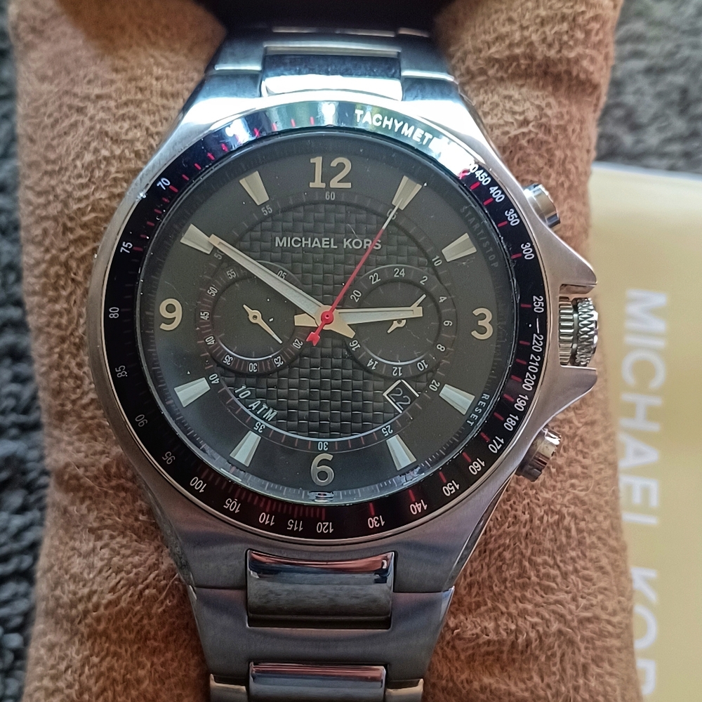 Michael Kors MK8095 Black Dial Stainless Steel Chronograph Men's Watch